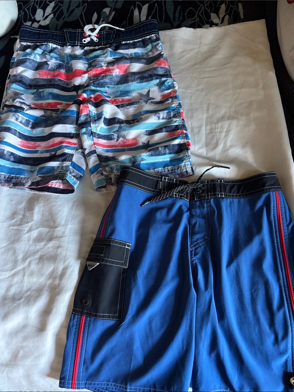 Quiksilver Navy Blue Boardshorts with Black Waistband